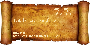 Takács Teréz névjegykártya